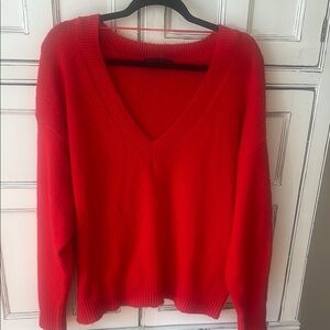 Women's Sanctuary V-Neck Red Sweater